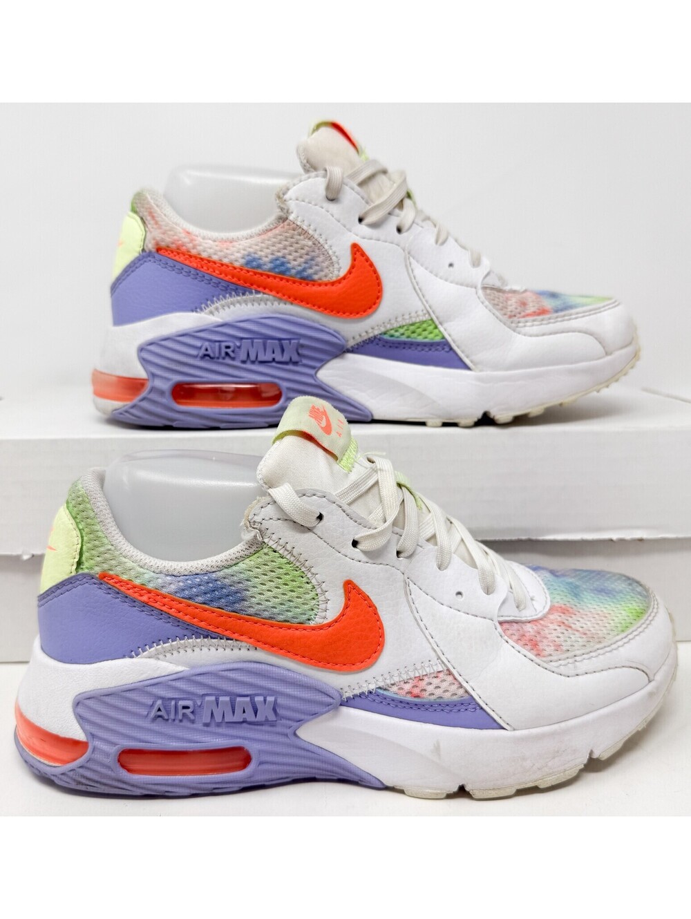 Nike Air Max Excee Women's Sneakers DD9671-900 Sz 6.5 Tie-Dye White Purple Green